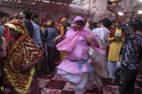 Devotee at Radha Rani Temple - Barsana