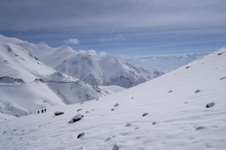 Hikers in Snow