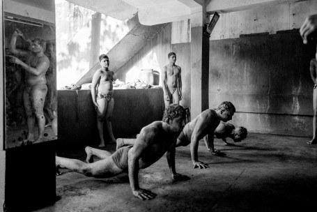 Indian Wrestling Students