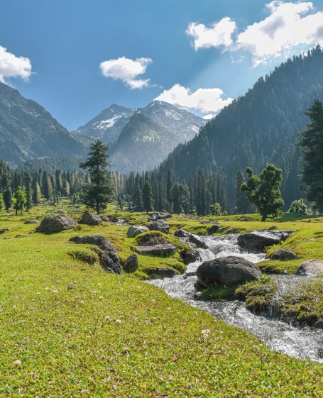 River Accompanying during Trek