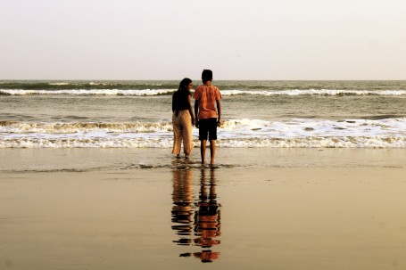 PLAYING AT BEACH