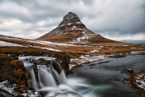 kirkjufell Waterfall evening