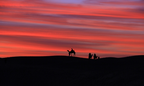 Sunrise at Sam Sand Dunes 