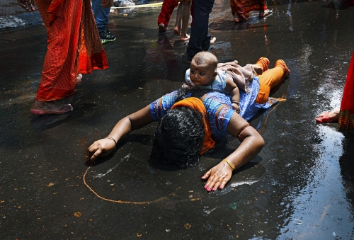 Devotee on street