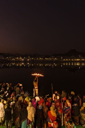 Evening Aarti at Pushkar Lake