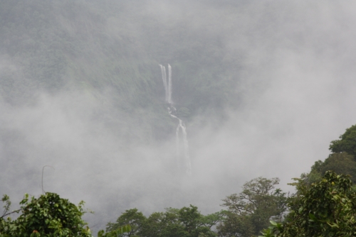 To The Waterfall Through The Fog