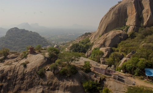 View from top of Ramadevara Betta